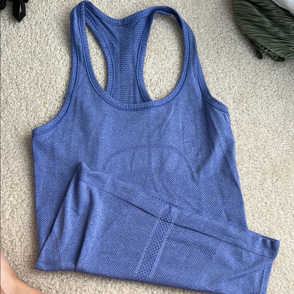 Blue lululemon swiftly tech tank